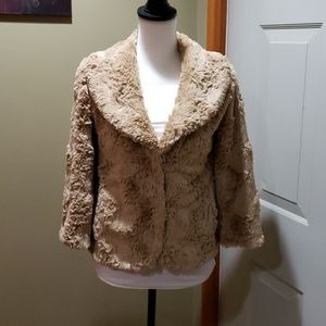 Tan Faux Fur Coat princess fancy